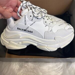 Balenciaga White Logo Sneakers